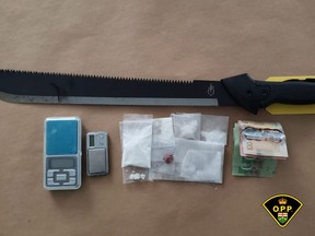 Items seized in a raid in Prescott on Tuesday, Jan. 12