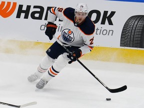 Leon Draisaitl of the Oilers received the Hart Memorial Trophy and Ted Lindsay Award as the NHL's MVP last season.