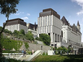 An architectural rendering for the Château Laurier addition.