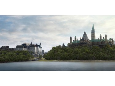 An architectural rendering for the Château Laurier addition.