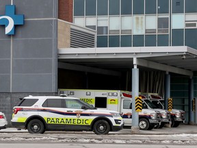 Paramedics at the Ottawa Civic Hospital.