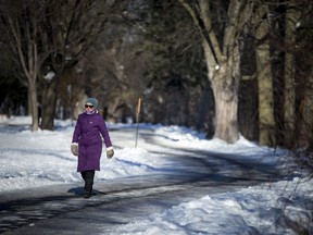 The cold temperatures didn't stop people from getting out and walking through Windsor Park on Sunday, Jan. 24, 2021.