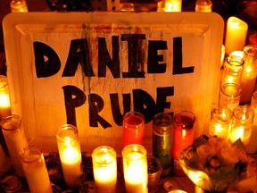 Memorial on Jefferson Street is pictured following the death of a Black man, Daniel Prude, after police put a spit hood over his head during an arrest on March 23, in Rochester, New York, U.S. September 3, 2020.