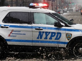 New York City police vehicle, February 01, 2021.