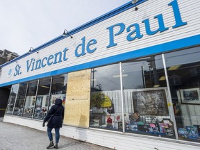 The St. Vincent de Paul thrift store had its front window broken and a Canada Goose jacket stolen.