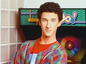 This 1992 image released by NBC shows actor Dustin Diamond as Samuel Powers, better known as Screech" from the series "Saved by the Bell."