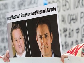 China has detained Canadians Michael Spavor (L) and Michael Kovrig since 2018.