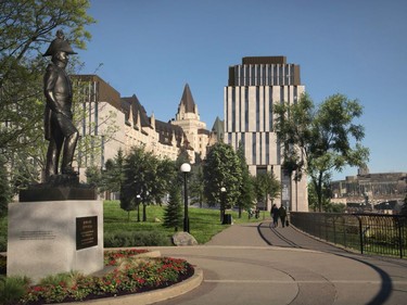 OTTAWA- February 5, 2021. Slides from: Application to Alter the Château Laurier, 1 Rideau Street, a property designated under Part IV of the Ontario Heritage ActRevision to Site Plan Approval, 1 Rideau Street. Presented By: Allison Hamlin and Lesley Collins.City of Ottawa