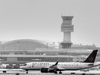 An Air Canada flight maneuvers on the taxiways at Toronto Pearson International Airport on December 1, 2020.