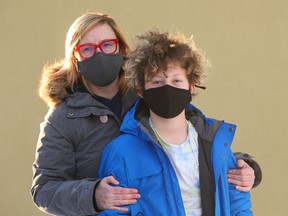 Dawna LaBonté, seen with her and son, Marc-Antoine, 11, has major concerns about contact-tracing lag times she fears are keeping kids in school too long after a case has been identified in their class.