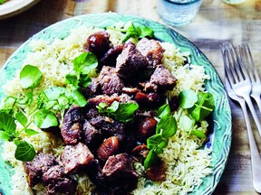 Emil's lamb plov with chestnuts, apricots and watercress from Red Sands.