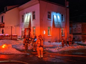 Ottawa Fire on scene of a fire at a business on Beechwood Avenue at Chapleau Avenue.