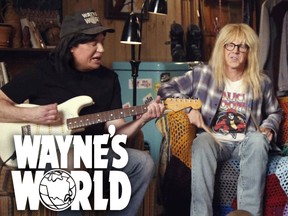 Mike Myers and Dana Carvey as their "Wayne's World" characters in this undated handout photo obtained by Reuters on February 3, 2021.
