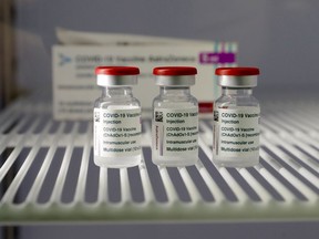 FILE: Vials of the Oxford-AstraZeneca vaccine.