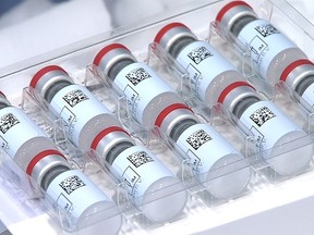 FILE: Vials of Johnson & Johnson's Janssen COVID-19 vaccine