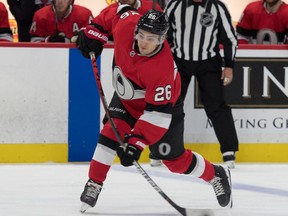 File photo/ Ottawa Senators defenseman Erik Brannstrom.