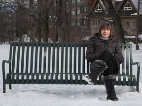 Andrea Redway poses for a photo near her home Wednesday. Despite never having smoked, she has stage 4 lung cancer, but she is stable thanks to treatment. She is part of a campaign encouraging people to get checked, treated and screened for cancer during the pandemic.