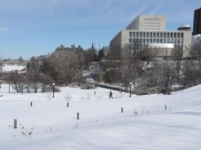 The LGBTQ2 monument will be built between the Library and Archives Canada building and the Portage Bridge.