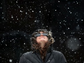 Alyssa Iswolsky walks in the snow.