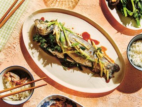 Steamed whole fish from The Double Happiness Cookbook.