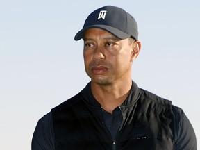 Files: Tiger Woods at Genesis Invitational golf tournament at Riviera Country Club, Feb. 21, 2021.