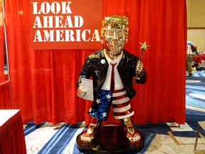 A statue of former U.S. President Donald Trump is pictured at the Conservative Political Action Conference (CPAC) in Orlando, Florida, U.S. February 26, 2021.