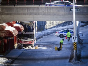 Ottawa police had the area around the Westboro transit station cordoned off with police tape and cruiser's Saturday Jan. 12, 2019.