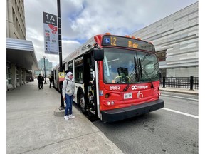 An OC Transpo bus in Ottawa.