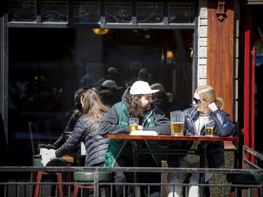 Patrons flocked to the ByWard Market patios to support restaurants even as Ottawa was in the Red zone of the provincial pandemic framework on Saturday.