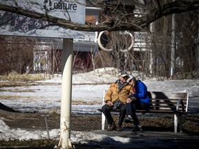 OTTAWA -- March 20, 2021 -- People were out and about in Centretown, enjoying the stunning weather on the first day or spring, Saturday, March 20, 2021.