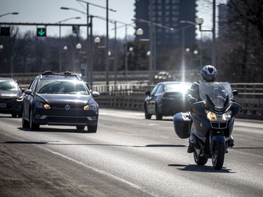 Motorcycles were spotted out on the roads on the first weekend of spring, Sunday, March 21, 2021.