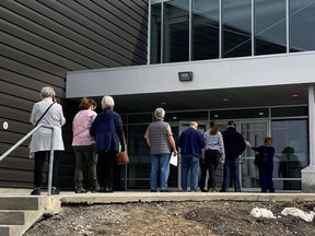 Many seniors lined up for their COVID-19 vaccine at the Ruddy YMCA in Orléans this week.