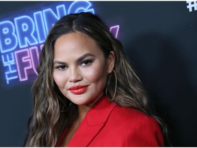 Files: Chrissy Teigen attends the premiere of NBC's "Bring The Funny" at Rockwell Table & Stage on June 26, 2019 in Los Angeles, California.