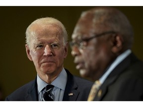 James Clyburn (R-SC) announces his endorsement for Joe Biden on Feb. 26, 2020 in North Charleston, South Carolina, three days before the primary in that state.