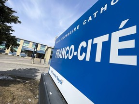 Franco-Cité school on Smyth Road, one of the Ottawa-area schools partially closed because of COVID-19 this week.