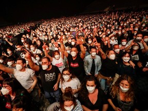 People who attended the rock concert in Barcelona gave permission to the city's health authorities to notify the infection diseases experts if they contracted COVID-19 at the show.