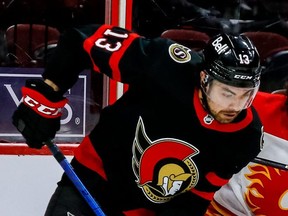 Ottawa Senators forward Nick Paul takes moves to centre in place of injured Shane Pinto.