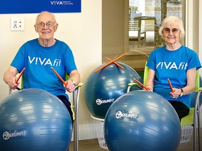 Wally and Betty Bamford are very active in V!VA Barrhaven’s fitness programs.