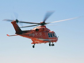 Files: An Ornge helicopter air ambulance takes off.