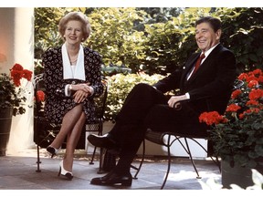 Margaret Thatcher: She fit in with the boys (such as U.S. president Ronald Reagan, at right), but is that what we're after?