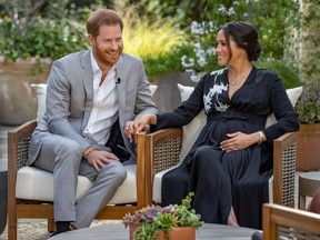 Oprah Winfrey's celebrity interview with Prince Harry and Meghan Markle aired Sunday night.