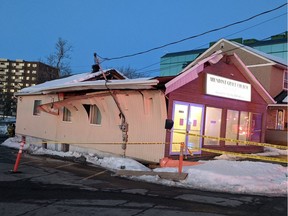 Ottawa Fire Services was on the scene after a partial building collapse on Cyrville Road on Tuesday, March 9, 2021.