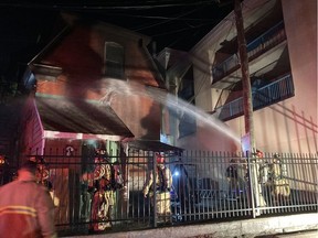 Ottawa firefighters were at the scene of a fire on Somerset Street West on Monday, March 22, 2021.