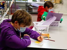 Students in a classroom.