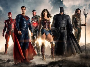 Justice League (2017) Directed by Zack Snyder  Featuring: Poster art, Ezra Miller, Henry Cavill, Ray Fisher, Gal Gadot, Ben Affleck, Jason Momoa When: 01 May 2017