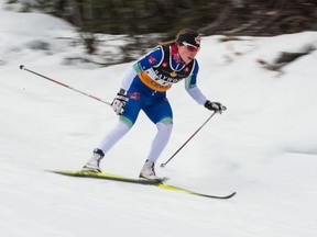 Katherine Stewart-Jones skied in 17th and 18th positions for the first two-thirds of the race, before dropping back in the final 10K.