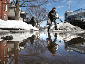 Melting snow will cause many puddles.