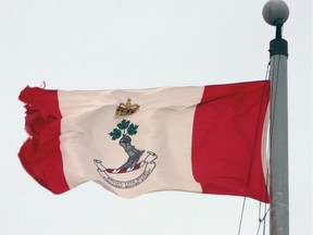 The official flag for the Royal Military College in Kingston, Ont.