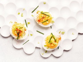 Smoky deviled eggs from Jew-ish.