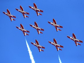 A Snowbirds flyover.